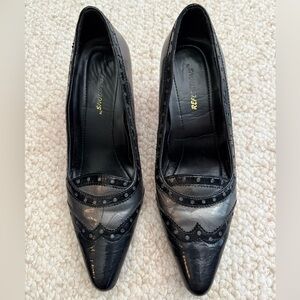 Reflections Tuxedo Heeled Pump Black/Silver 9W